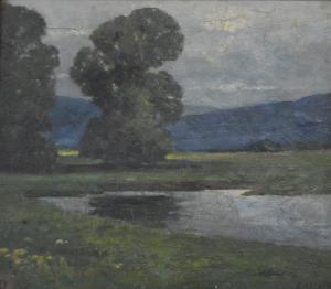ARTHUR Eric Stafford 1894,River landscape,Gilding's GB 2018-01-09
