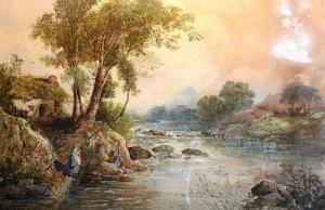 ARTHUR W,Peasant Woman by River,Shapes Auctioneers & Valuers GB 2016-07-02