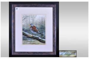 ARTINGSTALL Nigel 1963,Bird on a branch,Gerrards GB 2015-03-05