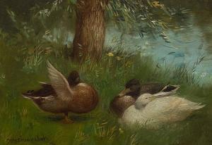 ARTZ Constant David L. 1870-1951,Three ducks at the waterside,AAG - Art & Antiques Group 2017-06-26