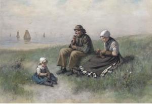 ARTZ David Adolf Constant 1837-1890,A fisherman and his family,Christie's GB 2003-06-05