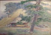 ARUNDEL D. Fitzgerald,Indonesian Highland Landscape - possibly Java,Lots Road Auctions GB 2009-01-04