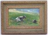 ARUSYK T 1947,'KOPOBA ' (cow ) lying down near a milk bucket,Dickins GB 2018-03-02