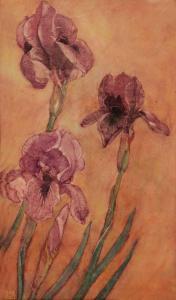 ARWS Louis Davis 1897-1911,Irises,Mallams GB 2020-02-26