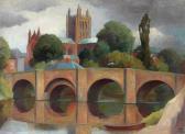 ARX von Heinrich 1802-1858,Kirche und Brücke in England,1936,Ketterer DE 2008-12-03