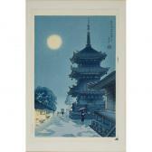 ASADA Benji 1899-1984,Moon at Kiyomizu Temple,Waddington's CA 2019-09-19