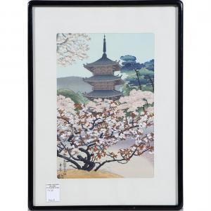 ASADA Benji 1899-1984,Pagoda of Ninnaji Temple,Clars Auction Gallery US 2022-03-26