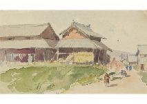 ASAI Chu 1856-1907,Landscape of Takao in Kyoto,Mainichi Auction JP 2021-06-18