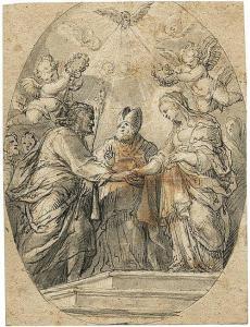 ASAM Hans Georg 1649-1711,Die Verlobung Mariae,Galerie Bassenge DE 2014-05-30
