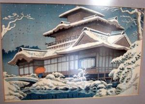 ASANO Takeji 1900-2002,Snow in Hiunkaku Nishihonganji Temple,Theodore Bruce AU 2013-04-21
