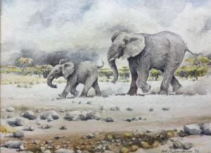 ASCHENBORN Hans Anton Heinrich,Elephants,Duggleby Stephenson (of York) UK 2022-04-01