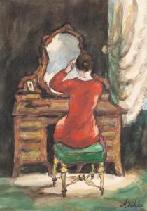 ASCHER Jerzy 1884-1943,The woman at the dressing table,Desa Unicum PL 2022-11-15