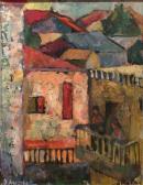 ASCHHEIM Isidor 1891-1968,Urban landscape,Matsa IL 2015-07-28