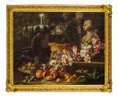 ASCIONE Aniello 1680-1708,Natura morta con fiori, frutti e fontane,Wannenes Art Auctions 2018-11-29