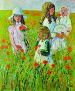 ASH 1968,Children Picking Flowers in a Field,John Nicholson GB 2016-09-07