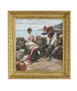 ASHCROFT K,A Newlyn Scene, with a Seamstress and Fisherman Co,Adams IE 2016-05-22