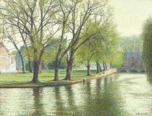 ASHIDA Yoshio,Early spring on Bruges, Belgium,Mainichi Auction JP 2023-09-07