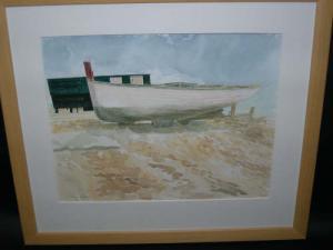 ASHLEY NANCY 1900-1900,Low Tide, a boat on the beach,Neales GB 2007-04-27