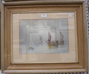ASHTON R,Seascape with Fishing Boats,Tooveys Auction GB 2016-05-18