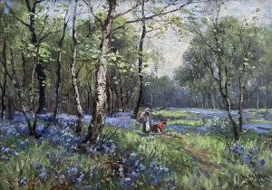 ASHTON William 1853-1927,Two Girls in Bluebell Wood,David Duggleby Limited GB 2023-12-08