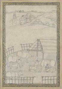 ASIAN SCHOOL,A COWHERD RECEIVES THE ASSISTANCE OF KRISHNA AND BRAHMA,Christie's GB 2016-04-22