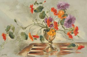 ASKEW Victor 1909-1974,still life of flowers in a goblet,John Nicholson GB 2021-08-11