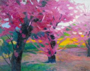ASOMA Tadashi 1923-2017,Blossom of Peach Trees,2009,Hindman US 2023-12-14