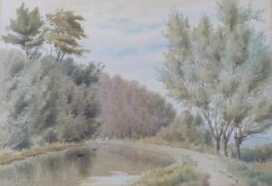 ASON E J 1900-1900,The River Wey at Walsham Lock,1900,Ewbank Auctions GB 2014-10-08