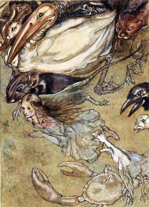 ASPDEN JUDY,a young girl and animals in the style of Arthur Rackham,Biddle and Webb GB 2013-01-11