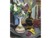 ASPE Renée 1929-1969,Bouquets aux vases sur un entablement aux masque,1948,France Encheres Art SARL 2008-06-15