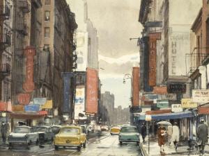 ASPLUND Tore Arvid 1903-1978,New York Rainfall,John Moran Auctioneers US 2017-03-21