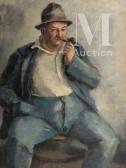 ASSELIN Maurice 1882-1947,Le critique gastronomique Curnonsky,1924,Millon & Associés FR 2021-03-31