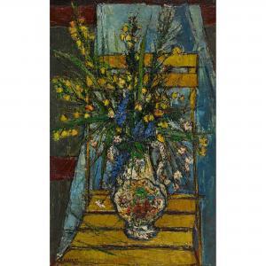 ASSELIN Maurice,Stillleben mit Blumenstrauss auf einem Gartenstuhl,Dobiaschofsky 2017-05-10