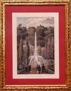 ASSELINEAU Léon Auguste,Vista de la Fuente del Cisne en el Real Sitio de A,Goya Subastas 2021-05-06
