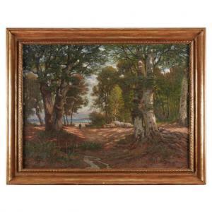 ASSENBAUM Fanny 1848-1901,Wooded Coastal Landscape,Freeman US 2020-07-21