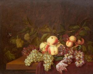 ASSTEYN Bartholomeus,A still life with grapes, peaches and a tulip,1659,Venduehuis 2021-11-17