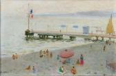 ASSUS Armand Jacques 1892-1977,Plage de Cannes,Saint Germain en Laye encheres-F. Laurent 2014-07-06