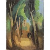 ASTERIADIS Agenor 1898-1977,a tree lined road,Sotheby's GB 2006-05-24