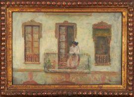 ASTIENZA BENITO BARRUETA 1873-1953,Femme à son balcon,Beaussant-Lefèvre FR 2021-05-28