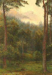 ASTON Charles Reginald 1832-1908,Deer in a forest.,Bonhams GB 2006-10-10