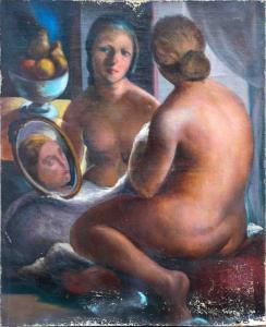 ASTOY Gustave,Deux nus au miroir,20th century,Cannes encheres, Appay-Debussy FR 2021-02-13