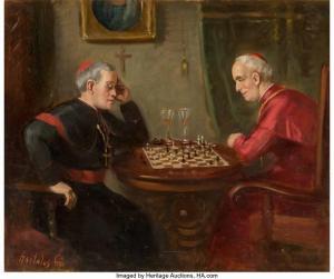 ASZTALOS Gyula 1900-1972,Checkmate,Heritage US 2022-07-14