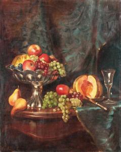 ASZTALOS Gyula 1900-1972,Table Still Life with Fruits,Nagyhazi galeria HU 2016-05-31