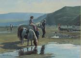 ATACK David Christopher 1943,Atack : Ponies on the Beach at Robin Hoods,David Duggleby Limited 2017-03-17