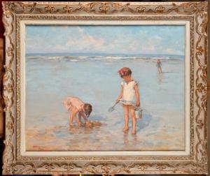ATAMIAN Charles Garabed 1872-1947,Les enfants sur la plage,Osenat FR 2023-11-26