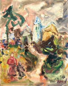 ATAR Chaim 1902-1953,Figures in Landscape,Montefiore IL 2018-04-03