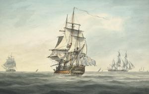ATKINS Samuel 1787-1808,Frigate of the Blue making sail,Christie's GB 2023-07-04