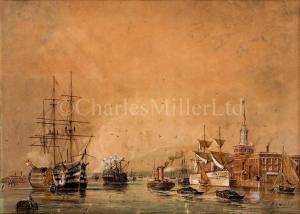 ATKINS William Edward 1842-1910,Mixed Shipping Off Portsmouth with The Troop Shi,Charles Miller Ltd 2022-11-01