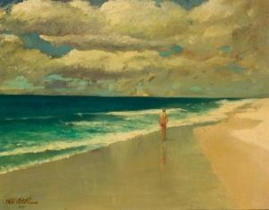 ATKINS Williams H 1926-1995,Man on Beach,1970,Altermann Gallery US 2020-02-21