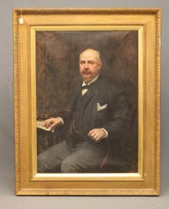 ATKINSON Robert 1863-1896,Portrait of William Ellis of Leeds,,1892,Hartleys Auctioneers and Valuers 2018-09-05